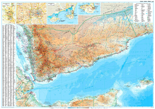 Jemen (Yemen) nástěnná mapa 125x88 GIZI