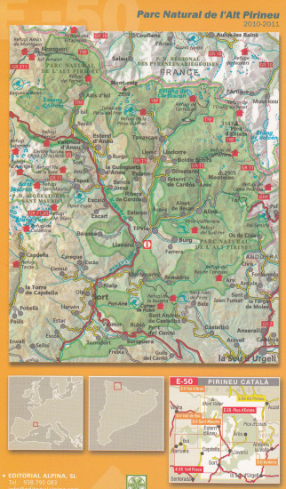 detail Alt Pirineu NP 1:50t mapa ALP