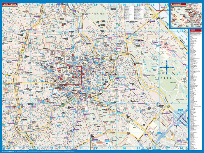 detail Vídeň (Wien) 1:11t mapa Borch