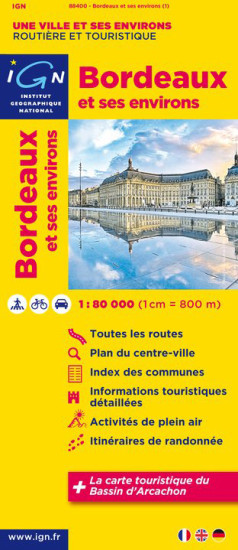 detail Bordeaux & okolí 1:80t mapa IGN