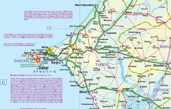 detail Senegal & Gambia 1:740t/1:340t mapa ITM