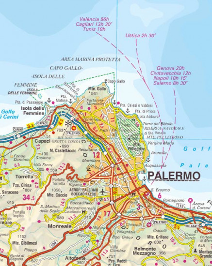 detail Sicílie (Sicily) 1:250t mapa ITM