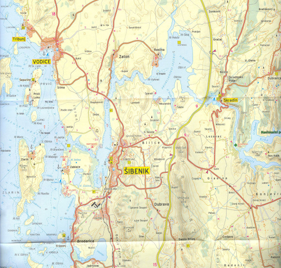 detail Dalmátké pobřeží Střed 1:100t mapa #2902 KOMPASS