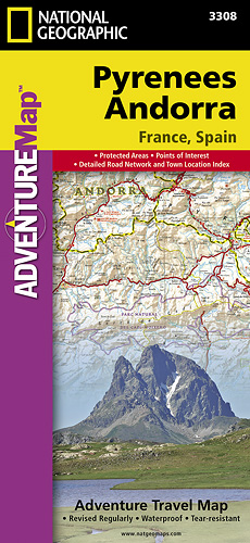 detail Pyreneje a Andora Adventure Map GPS komp. NGS