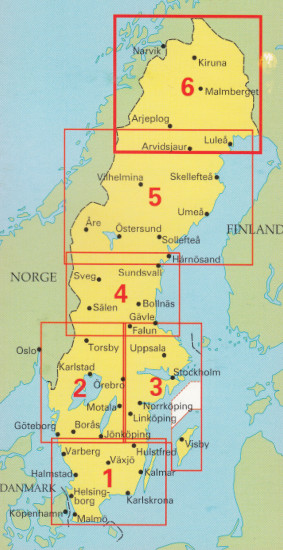 detail Švédsko - Laponsko 1:400t mapa NORSTEDTS