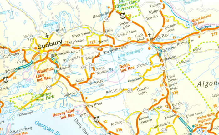 detail Canada Central 1:1,9m mapa RKH