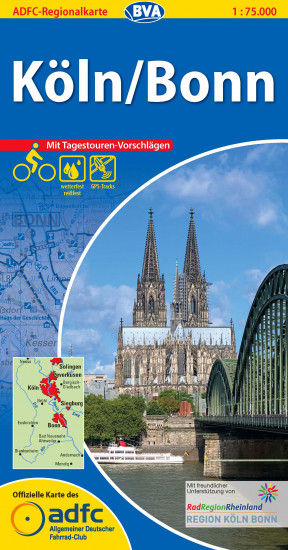 detail Köln / Bonn 1:75.000 cyklomapa ADFC