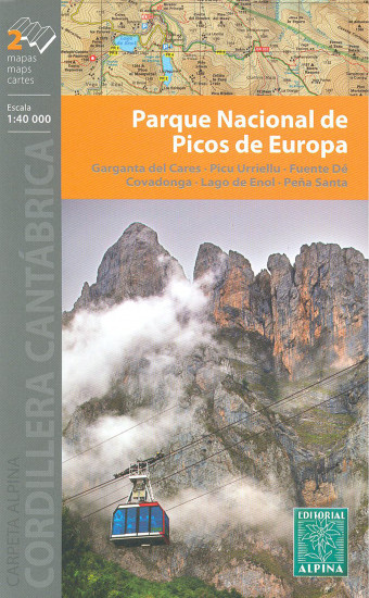 detail Picos de Europa 1:25.000 mapa ALPINA
