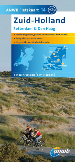 detail #14 Zuid Holland, R´dam & Den Haag 1:50.000 cyklomapa ANWB (Nizozemí)