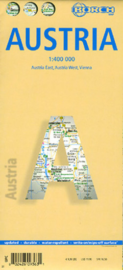 detail Rakousko (Austria) 1:400t mapa Borch