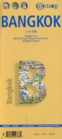 detail Bangkok 1:14t + okolí mapa Borch