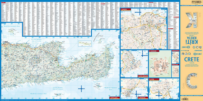 detail Kréta (Crete) 1:200t mapa Borch