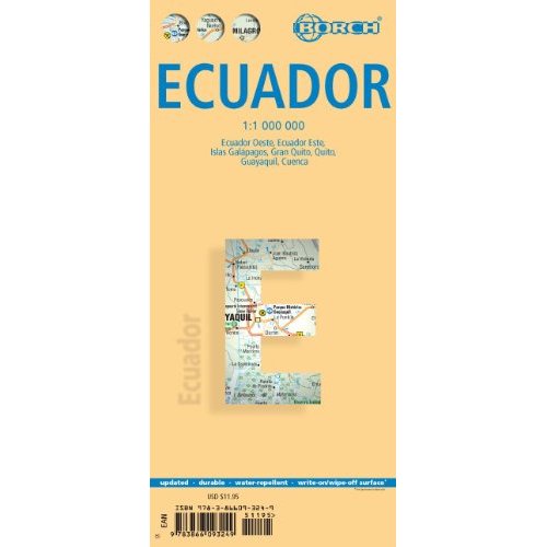 detail Ekvádor (Ecuador) 1:1m mapa Borch