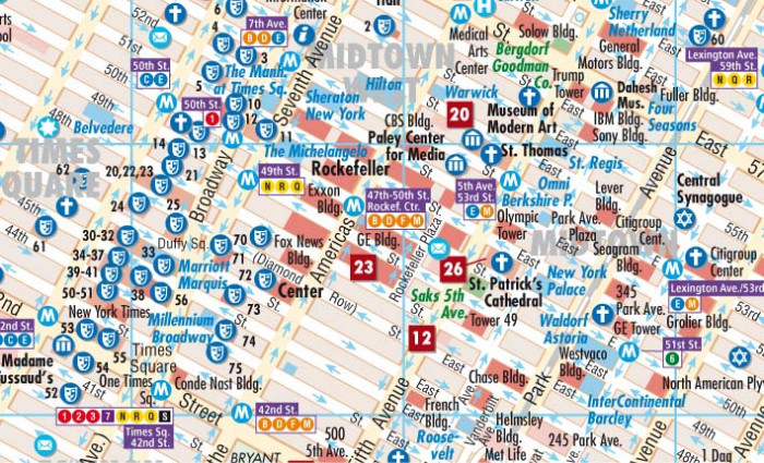 detail New York City 1:15t mapa Borch