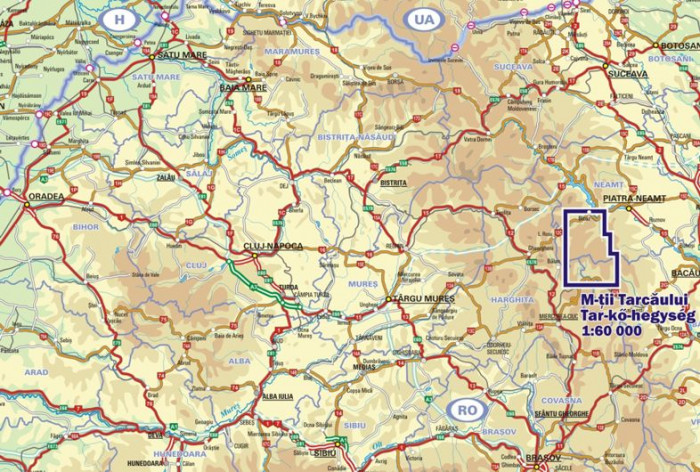 detail Muntii Tarcaului 1:60t turistická mapa DIMAP