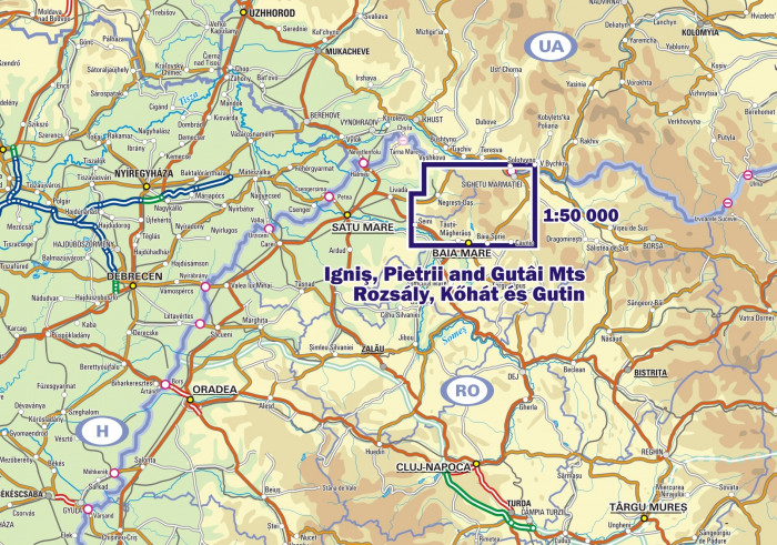 detail Muntii Ignis, Pietrii a Gutai 1:50t mapa DIMAP