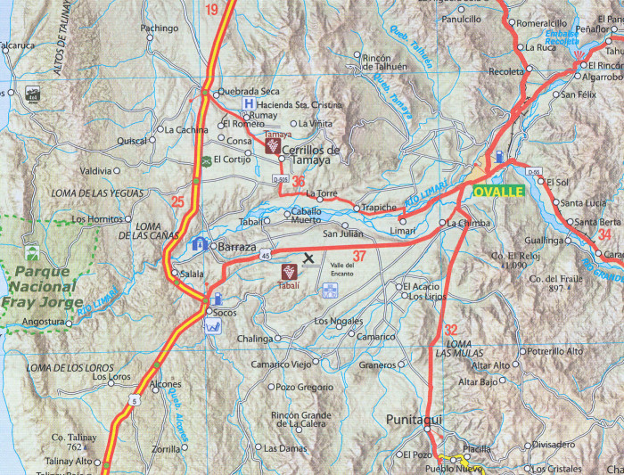 detail Chile #3, Copiapó Elqui 1:400.000 cestovní mapa COMPASS