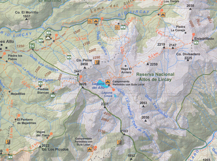 detail Chile - Condor Circuit 1:25t/50t turistická mapa COMPASS