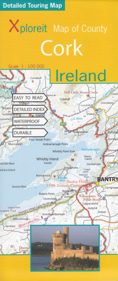 detail Cork county 1:100.000 mapa (Irsko)