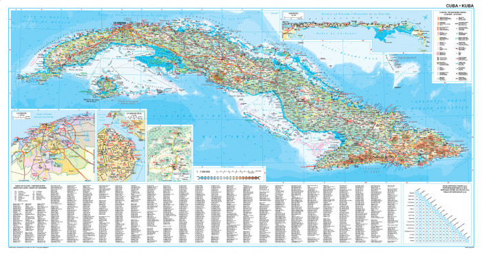 detail Kuba (Cuba) 1:1m mapa GIZI