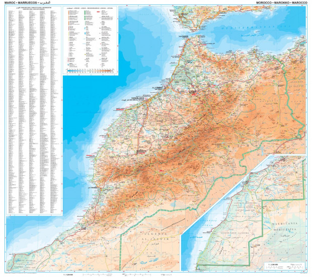 detail Maroko (Morocco) 1:1,25m mapa GIZI