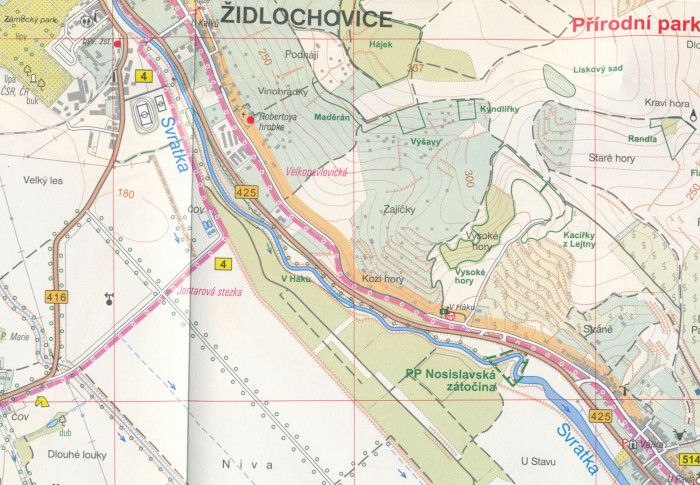 detail Brno Jih 1:25t, mapa GOL