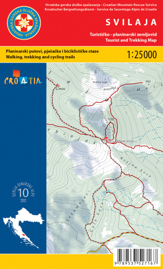 detail Svilaja 1:25 000 turistická mapa HGSS
