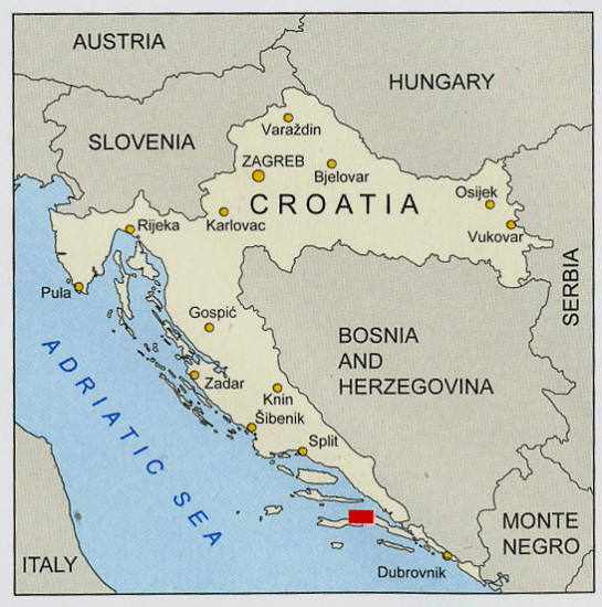 detail Pelješac - Sv. Ilija 1:20.000 / 1:50.000 turistická mapa HGSS