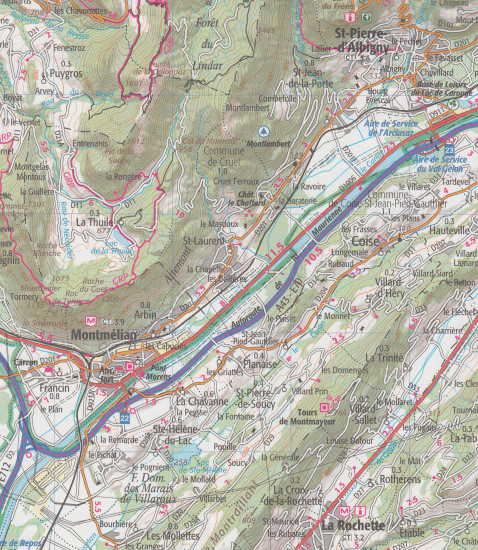 detail Chartreuse Belledonne 1:75t mapa IGN