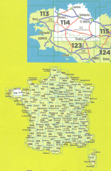 detail IGN 114 St-Brieuc / Morlax 1:100t mapa IGN