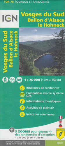 Vosges du Sud, Ballon d´Alsace 1:75t mapa IGN