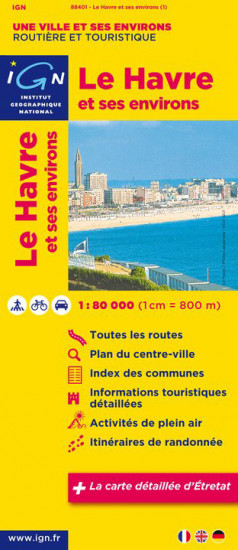 detail Le Havre & okolí 1:80t mapa IGN