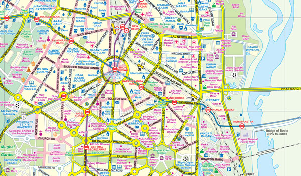 detail Dillí & SZ Indie (Delhi & NW India) 1:45t/1:1,9m mapa ITM