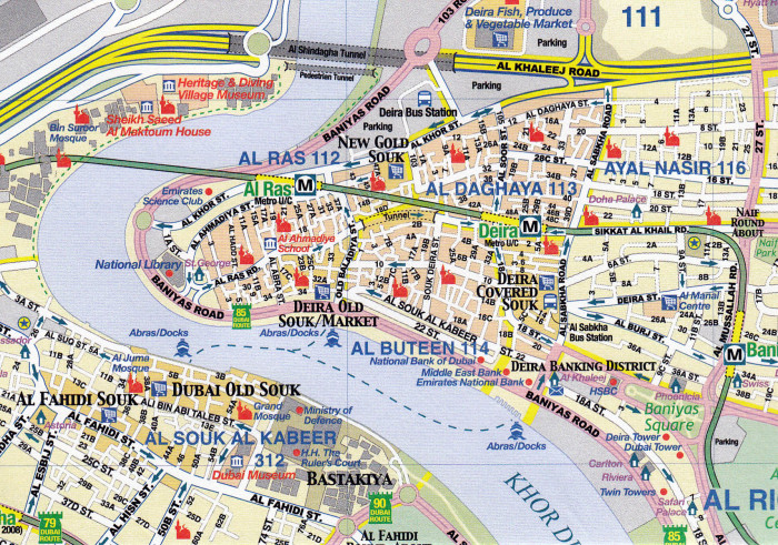 detail Dubaj (Dubai) 1:15t mapa ITM