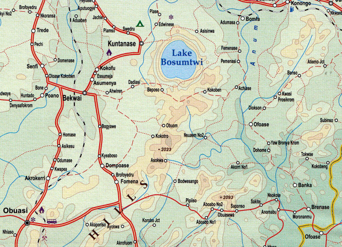 detail Ghana 1:500t mapa ITM