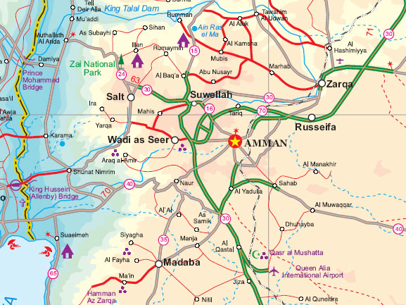 detail Jordán & Sýrie (Jordan & Syria) 1:610t/1:740t mapa ITM