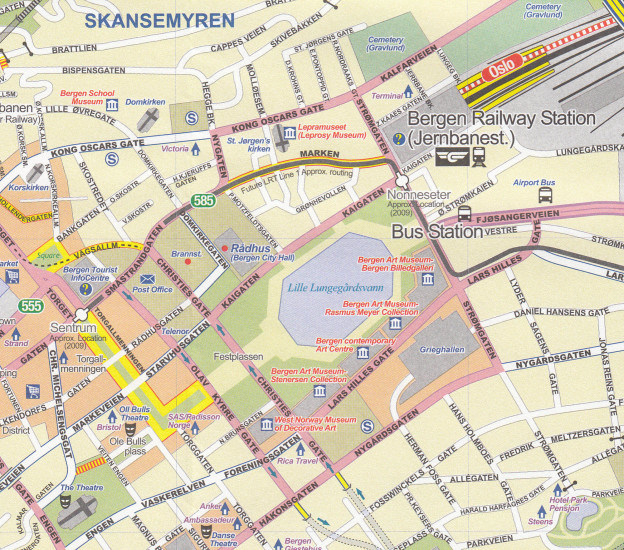 detail Oslo & Bergen 1:10t mapa ITM