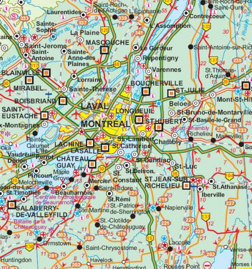 detail Quebec Province 1:1m/1:1,75m mapa ITM