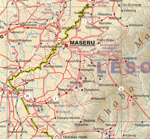 detail Jižní Afrika - JAR (South Africa) 1:1,5m mapa ITM