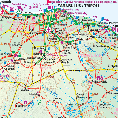 detail Tunisko (Tunisia) 1:800t mapa ITM