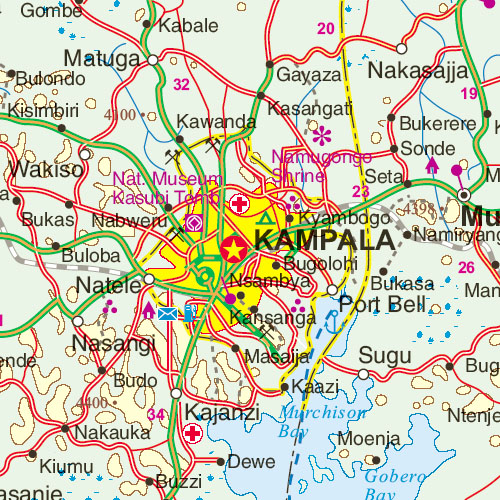 detail Uganda 1:550t mapa ITM