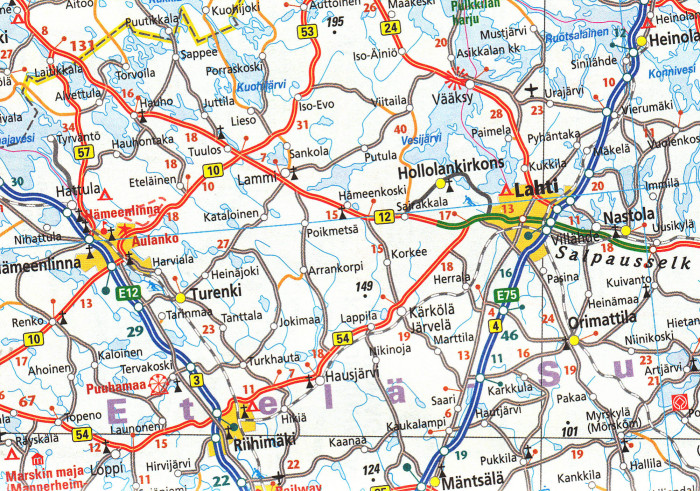 detail Helsinki & jižní Finsko (Helsinki & Southern Finland) 1:10t/1:600t mapa ITM