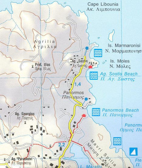 detail Mykonos 1:35t mapa #249 KOMPASS