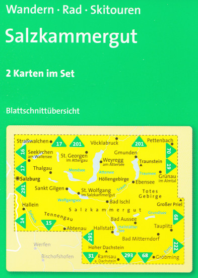 detail Salzkammergut 1:50t set 2 mapy KOMPASS #229