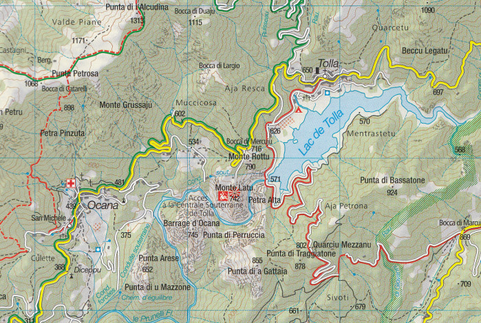 detail Korsika jih sada 3 mapy #2251 KOMPASS