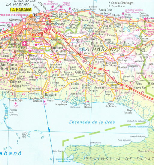 detail Kuba (Cuba) 1:775t mapa Nelles