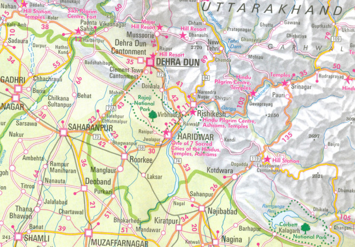 detail Indie Západ (India West) 1:1,5m mapa Nelles