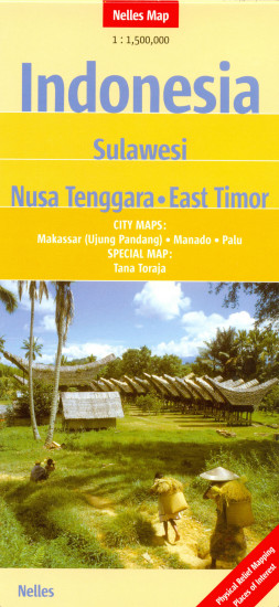 detail Indonésie (Indonesia) Sulawesi 1:1,5m mapa Nelles
