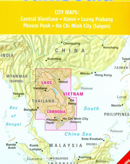 detail Vietnam, Laos, Kambodža 1:1,5m mapa Nelles
