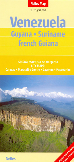 detail Venezuela, Guyana, Suriname, Fr. Guiana 1:2,5m mapa NELLES